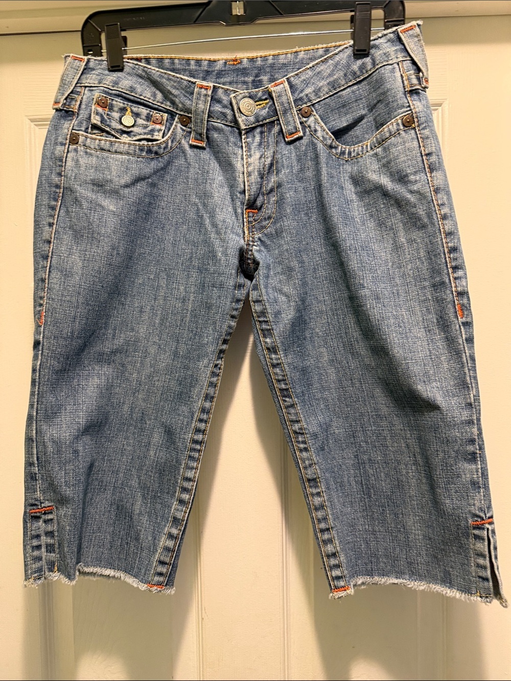 True Religion Joey Low Rise Skater Denim Shorts Y2K USA 30